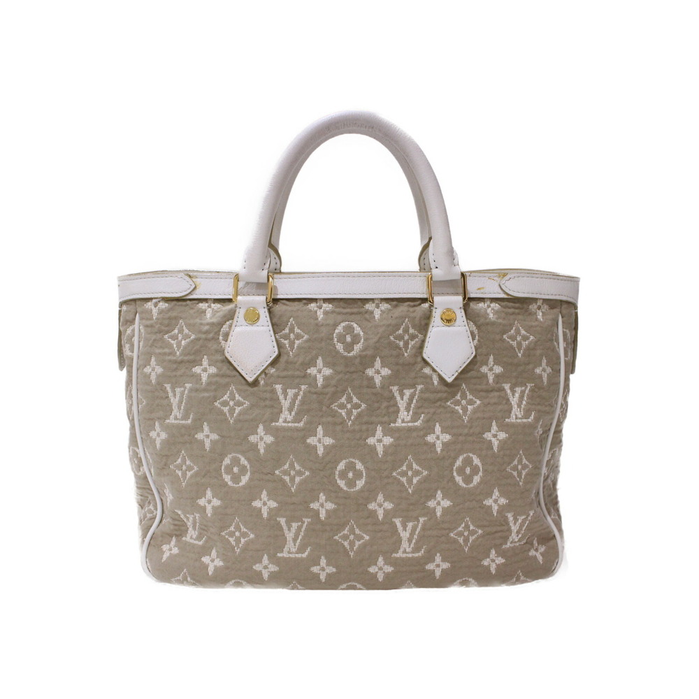 Louis Vuitton Tan white Cabas Sabia handbag Beige bag leather canvas